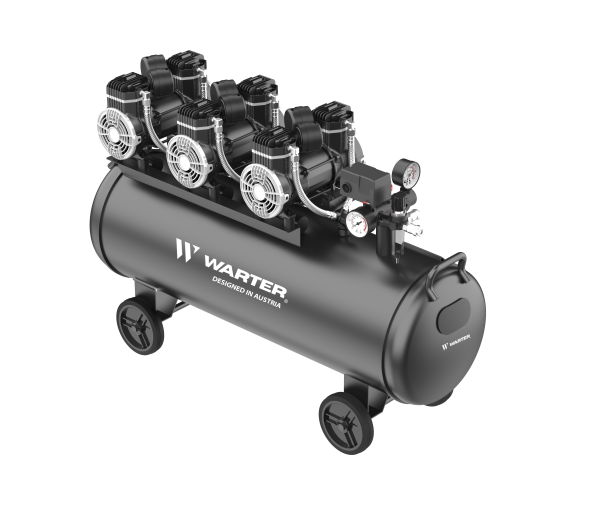 WARTER WC100 PRO 100L 230V Flüsterkompressor Set